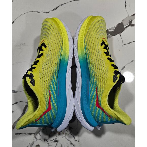 Hoka One Mach 5 Evening Primrose Scuba Blue Size 11D US Men's Running Shoes - Picture 5 of 7